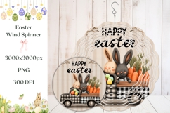 Easter Truck Wind Spinner, Easter Bunny Wind Spinner PNG Product Image 1