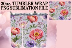 Vibrant Floral Frenzy Tumbler, Springtime Fun Product Image 1