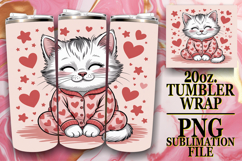 Radiant Thoughts 20oz tumbler wrap, Cat Valentin's Day Product Image 1