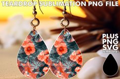 Craft with Flair: Teardrop Earrings in Sublimation Product Image 1