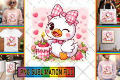 Joyful Tote Bag Ideas PNG, Cute Goose Product Image 1