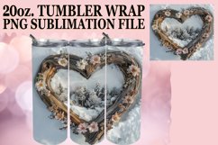Woodland Wonder Tumbler Wrap Sublimation - 3D Heart Frame Product Image 1