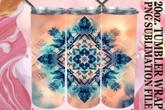 Blissful love 20oz tumbler wrap, Watercolor Pattern Product Image 1