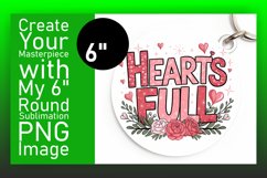 Vibrant Keychain Round Design PNG , Valentines Product Image 1