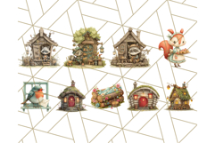 72 Cozy Cabin Critters Clipart PNG, Fall Animal Png Product Image 6