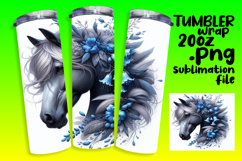 Sublimation Graphics for 20oz Tumbler , Horse Product Image 1