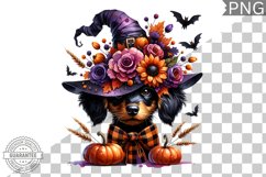 Halloween Dog Flowers Sublimation - Clipart PNG Design Product Image 1