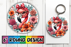 Bright Round Keychain Sublimation, Cute Animals Product Image 1