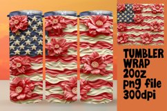 American Dream 3D Flag Tumbler Wrap - 20oz Product Image 1