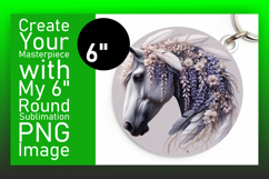 Cute Round Design for Keychains , Horse Product Image 1