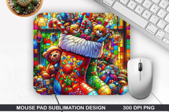 Christmas Sock Mouse Pad Sublimation,Christmas Mouse Pad PNG Product Image 1