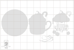 Hot Cocoa Season Door Hanger SVG | Christmas Mug Round Sign Product Image 2