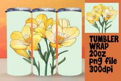 20oz Sublimation Wrap Watercolor Flowers Tumbler Design Product Image 1