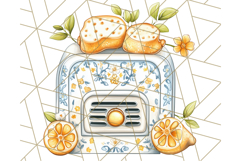 Mediterranean Cottagecore Kitchen PNG Clipart with Lemons Product Image 5