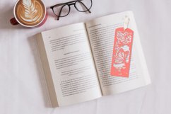 Flower with butterfly bookmark design / floral bookmark SVG Product Image 2