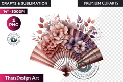 Romantic Flower clipart Rose gold Valentine floral PNG Product Image 1