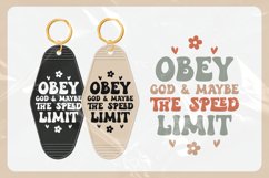 Christian Quote Motel Keychain SVG | Obey God &amp; Speed Limit Product Image 3