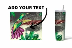 Hummingbird Tumbler Sublimation | 20 oz | Taper | Straight Product Image 3