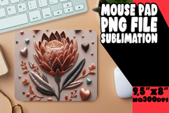 ENCHANTED DESK PAD PNG DESIGN, 3D Flower Product Image 1