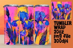 Colorful Flower Wraps for 20oz Tumbler Sublimation Product Image 1