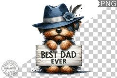 Best Dad Ever Sublimation - Father's Day Dog Clipart PNG Product Image 1