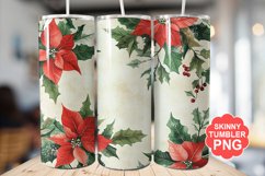 Christmas Flowers Tumbler | Christmas Tumbler Wrap Product Image 1