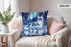 Winter Christmas Wonderland PNG Pillow, Winter Pillow Design Product Image 1