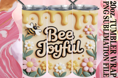 Inspiring vibes 20oz tumbler wrap, Bee Quote Product Image 1