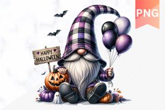 Halloween Gnome Sublimation - Clipart PNG Design Product Image 1