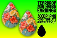 Dynamic Blossom Bonanza PNG Teardrop Earring Design Sublime Product Image 1