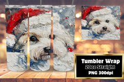 Peeking Dog Holiday Design Winter Sublimation Tumbler Wrap Product Image 1