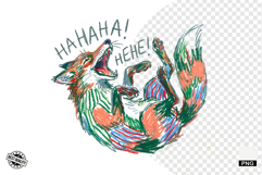 Chaotic Autumn Fox Clipart Product Image 1