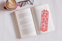 Bookmark Cut files SVG / Bookmark flowers papercut SVG Product Image 2