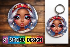Enchanted Keychain PNG Style, Love Girl Product Image 1