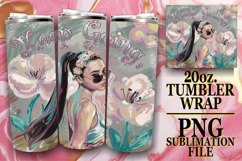 Tender love 20oz tumbler wrap, Woman Product Image 1