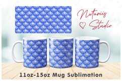 Puffy Mermaid Scales Pattern for 11 oz - 15 oz mugs Product Image 1