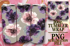 Cozy Gifts 20oz tumbler wrap, Flower Pattern Product Image 1