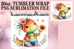 Cozy Sublimation 20oz tumbler wrap, Dino Product Image 1