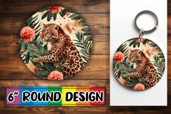 Vibrant Wildlife Round Sublimation Patterns Product Image 1