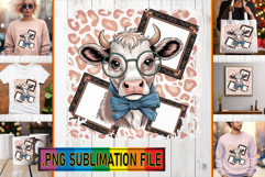 Bright TSHIRT Ideas Magic PNG, Cute Cow Product Image 1
