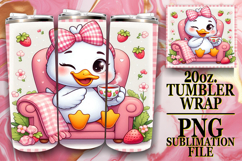 Vibrant spirit 20oz tumbler wrap, Cute Goose Product Image 1