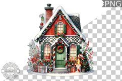 Christmas House Sublimation - Clipart PNG Design Product Image 1