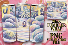 Tender love 20oz tumbler wrap, Winter Product Image 1