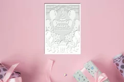 Card happy birthday / concertina happy birthday card Product Image 2