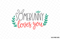 Somebunny loves you SVG Design | Easter | SVG Cut files Product Image 1