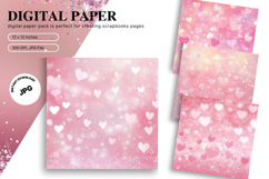 Heart Valentines Background Love Wallpaper Bokeh Backdrop_78 Product Image 1