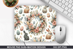 Flowers Mouse Pad Sublimation, Spring Mouse Pad PNG Design Product Image 1