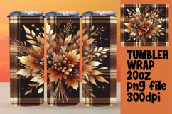 Sublimation Designs for 20oz Tumblers , Autumn Flower Product Image 1