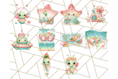 Alien Vacation Clipart PNG, Cute Summer Galaxy Art Clip Art Product Image 2