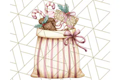 Christmas Sweet Shoppe Clipart PNG, Pastel Bakery Art Product Image 2